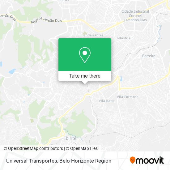Universal Transportes map