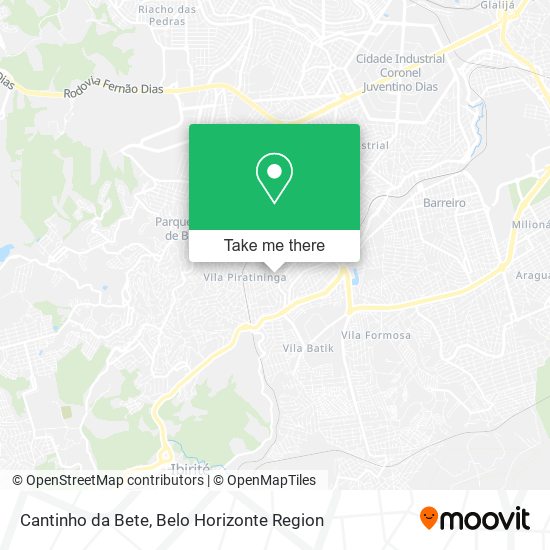 Cantinho da Bete map