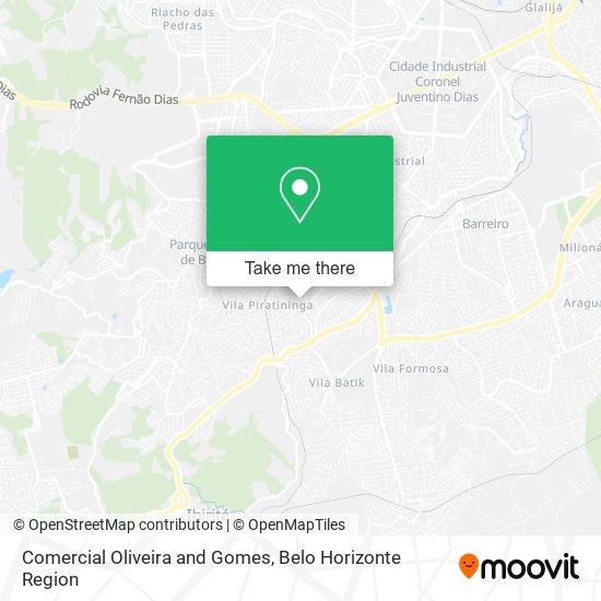 Comercial Oliveira and Gomes map
