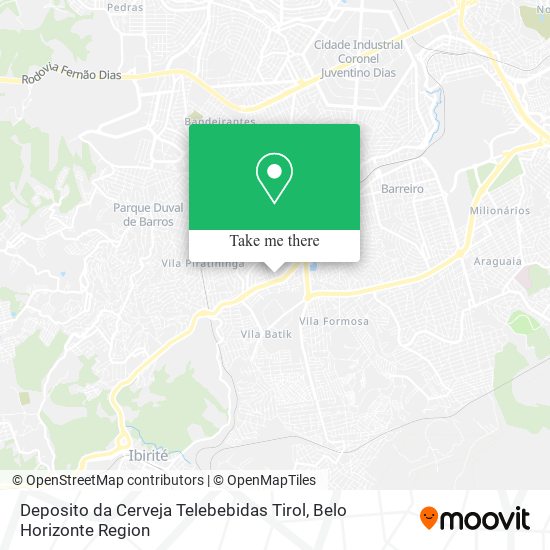 Deposito da Cerveja Telebebidas Tirol map
