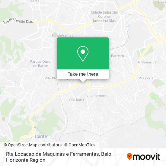 Rta Locacao de Maquinas e Ferramentas map