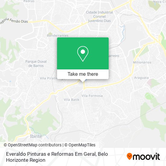 Mapa Everaldo Pinturas e Reformas Em Geral