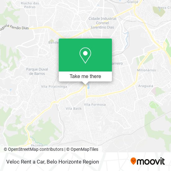 Mapa Veloc Rent a Car