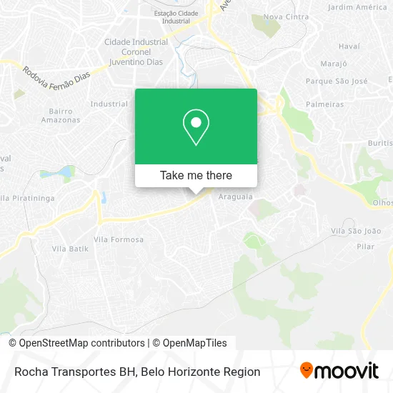 Rocha Transportes BH map