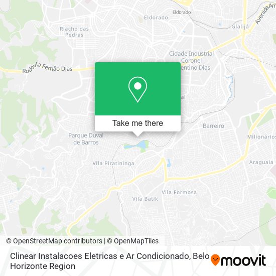 Clinear Instalacoes Eletricas e Ar Condicionado map