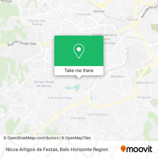 Nicce Artigos de Festas map