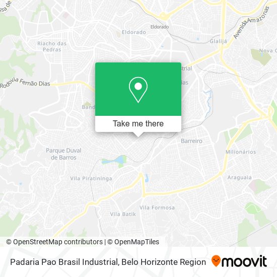 Padaria Pao Brasil Industrial map