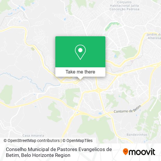 Conselho Municipal de Pastores Evangelicos de Betim map