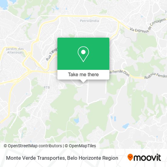 Monte Verde Transportes map