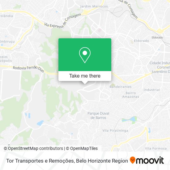 Tor Transportes e Remoções map