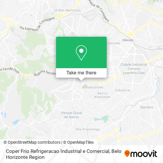 Coper Frio Refrigeracao Industrial e Comercial map