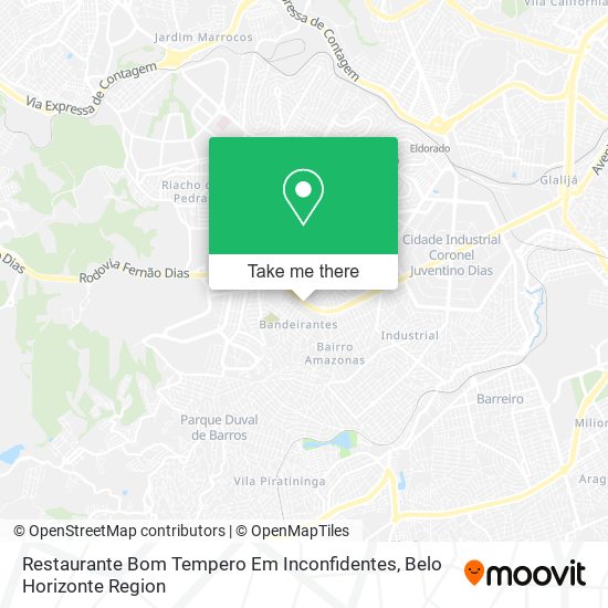 Restaurante Bom Tempero Em Inconfidentes map