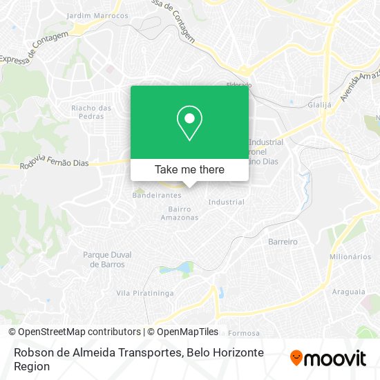 Robson de Almeida Transportes map