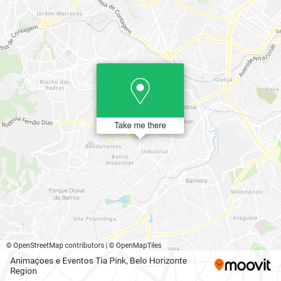 Animaçoes e Eventos Tia Pink map