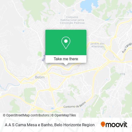 A A S Cama Mesa e Banho map