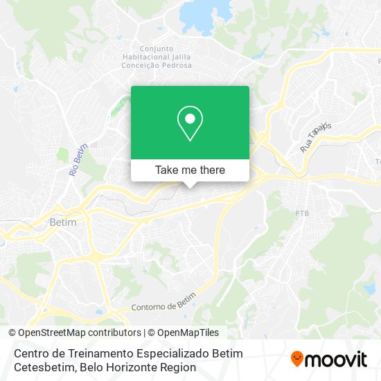 Centro de Treinamento Especializado Betim Cetesbetim map