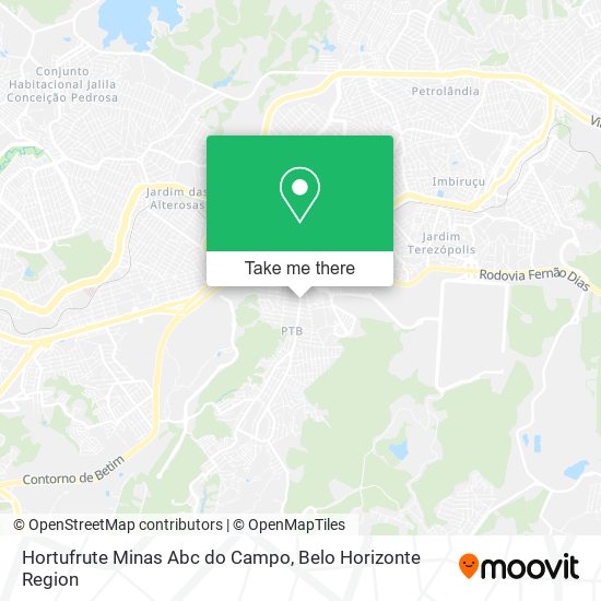Hortufrute Minas Abc do Campo map