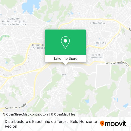 Distribuidora e Espetinho da Tereza map