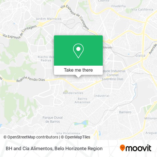 BH and Cia Alimentos map