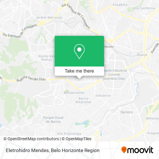 Eletrohidro Mendes map