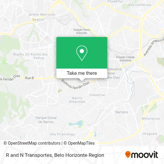 R and N Transportes map