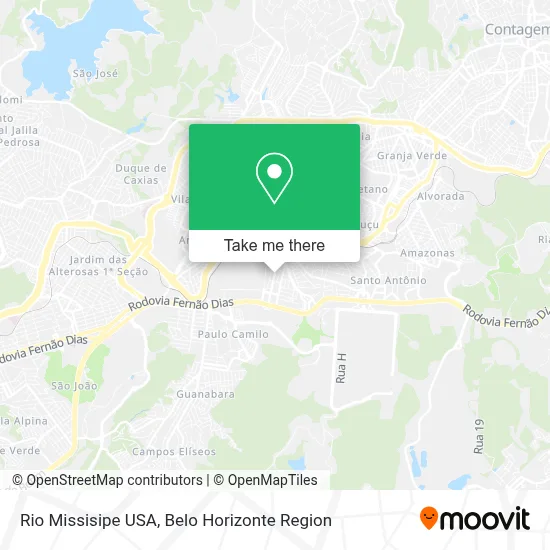 Rio Missisipe USA map