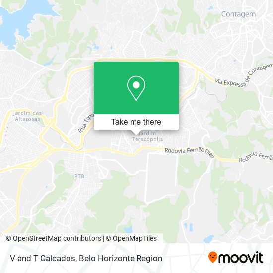 V and T Calcados map