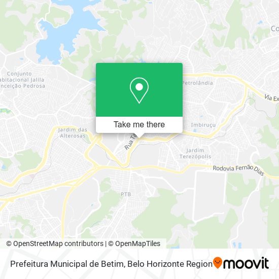 Prefeitura Municipal de Betim map