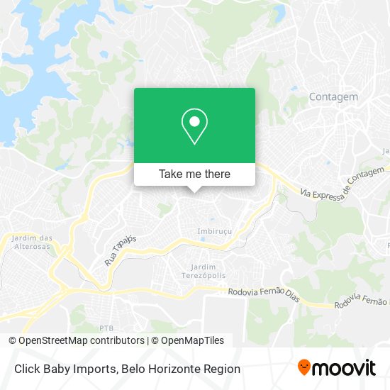 Click Baby Imports map