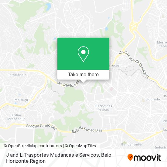 J and L Trasportes Mudancas e Servicos map