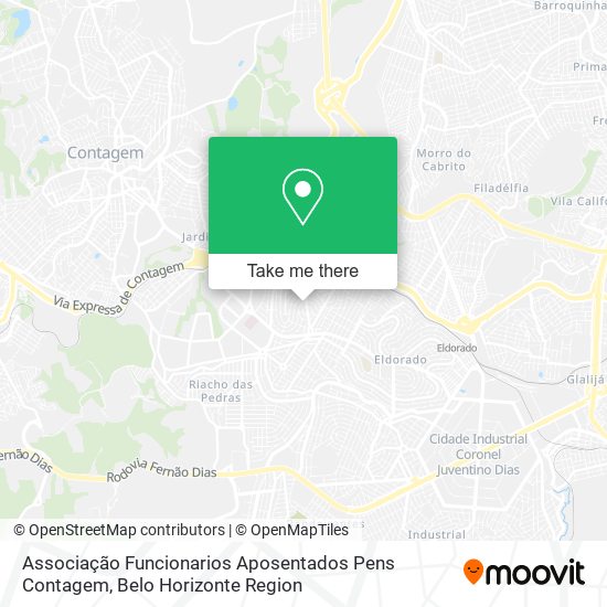 Associação Funcionarios Aposentados Pens Contagem map