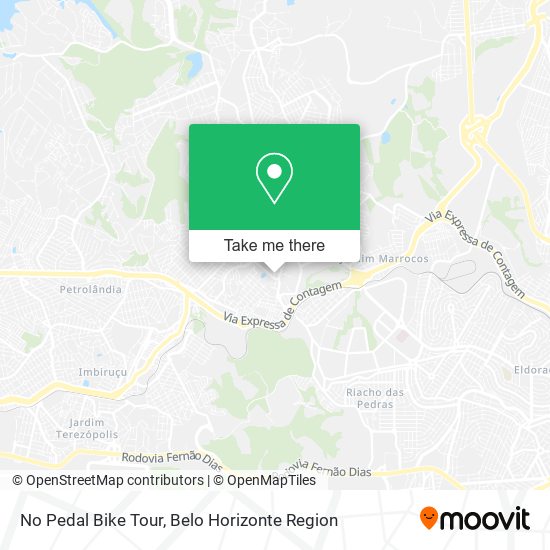 No Pedal Bike Tour map