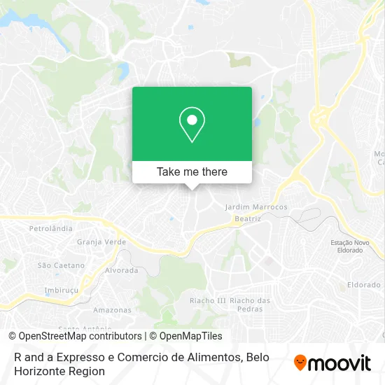 R and a Expresso e Comercio de Alimentos map
