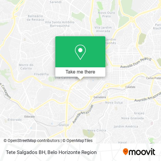 Mapa Tete Salgados BH