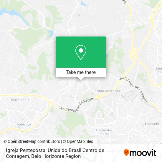 Mapa Igreja Pentecostal Unida do Brasil Centro de Contagem