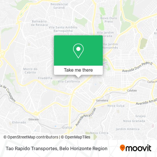 Tao Rapido Transportes map