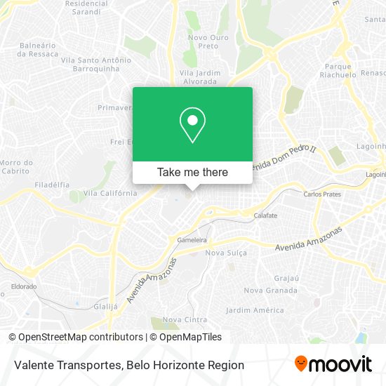 Valente Transportes map