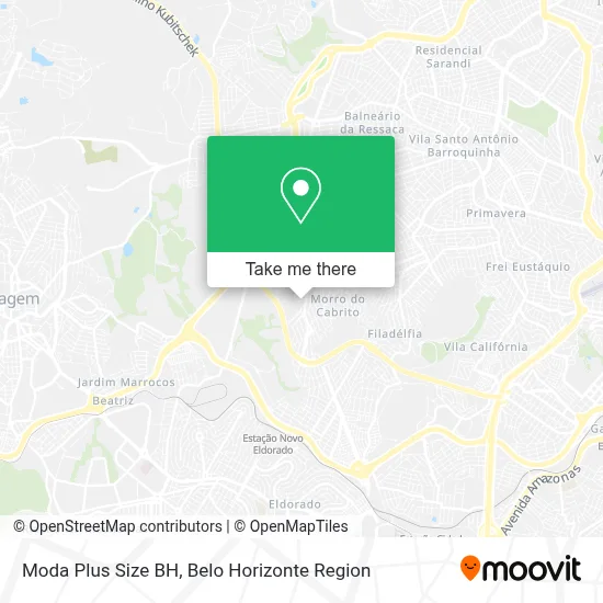 Moda Plus Size BH map