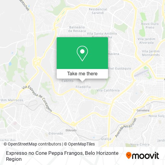 Expresso no Cone Peppa Frangos map