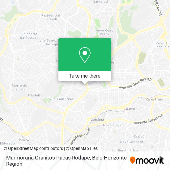 Marmoraria Granitos Pacas Rodapé map