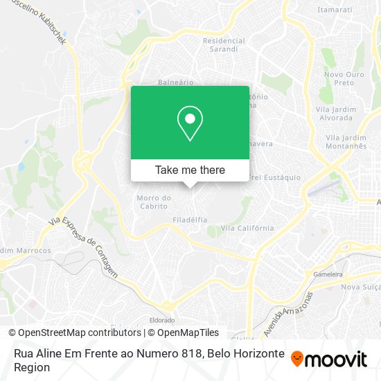 Rua Aline Em Frente ao Numero 818 map