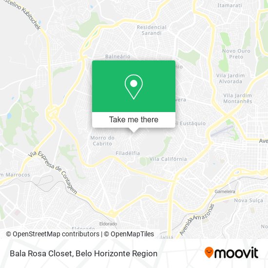 Bala Rosa Closet map