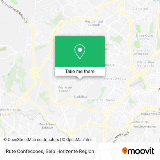 Rute Confeccoes map