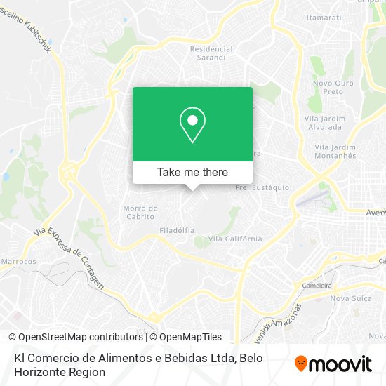 Kl Comercio de Alimentos e Bebidas Ltda map