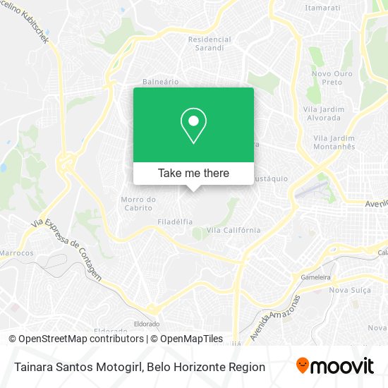 Tainara Santos Motogirl map
