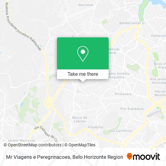 Mr Viagens e Peregrinacoes map