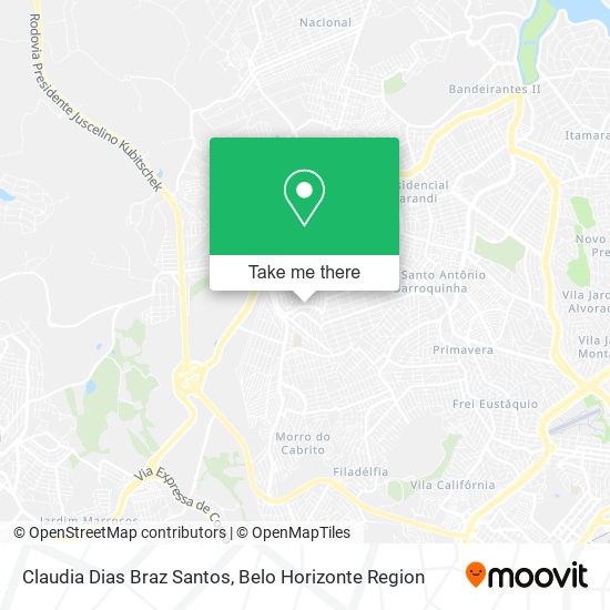 Claudia Dias Braz Santos map