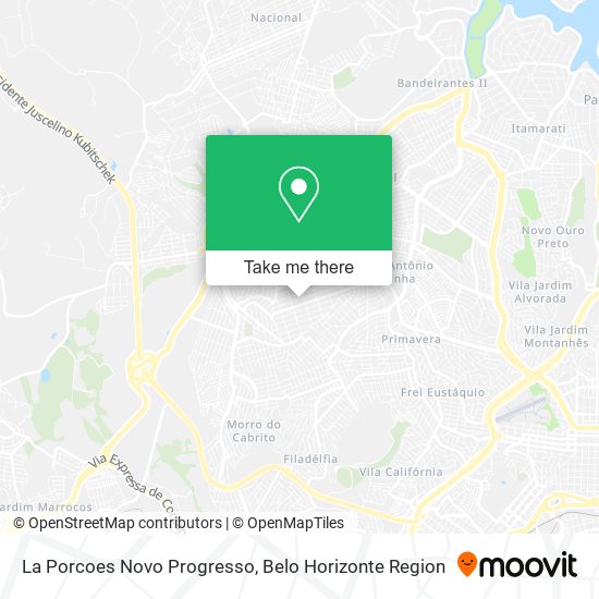 La Porcoes Novo Progresso map