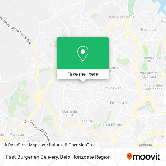 Fast Burger en Delivery map