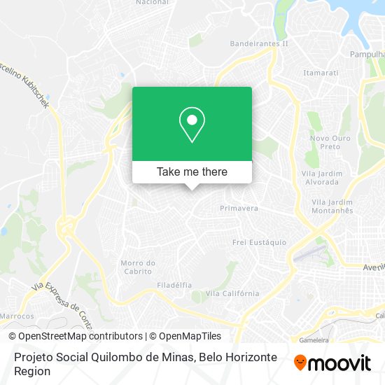 Projeto Social Quilombo de Minas map